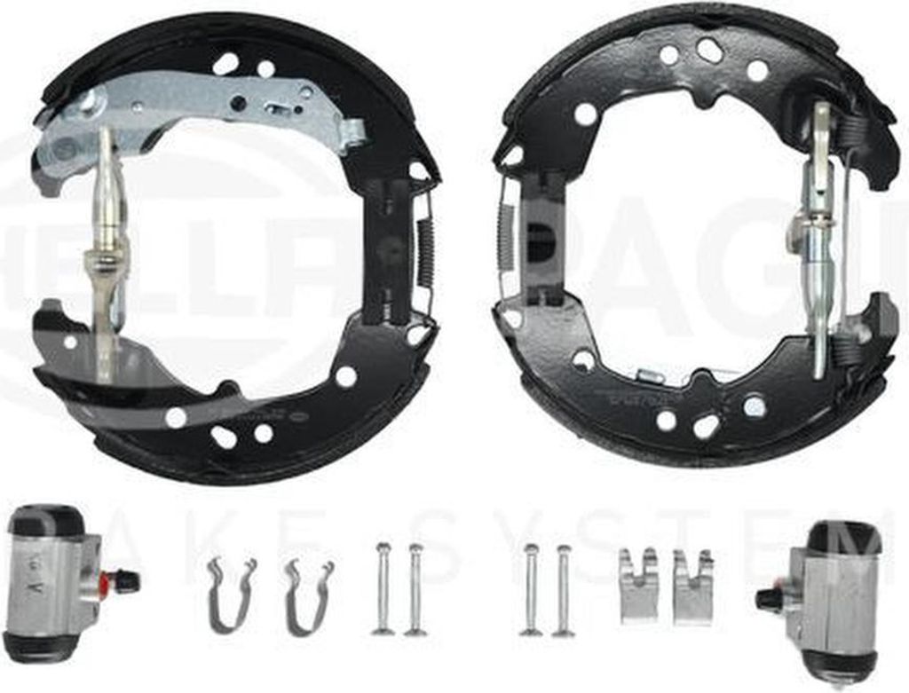 HELLA Bremsensatz Trommelbremse Hinten für VW POLO (AW1, BZ1) 8DB 355 038-051