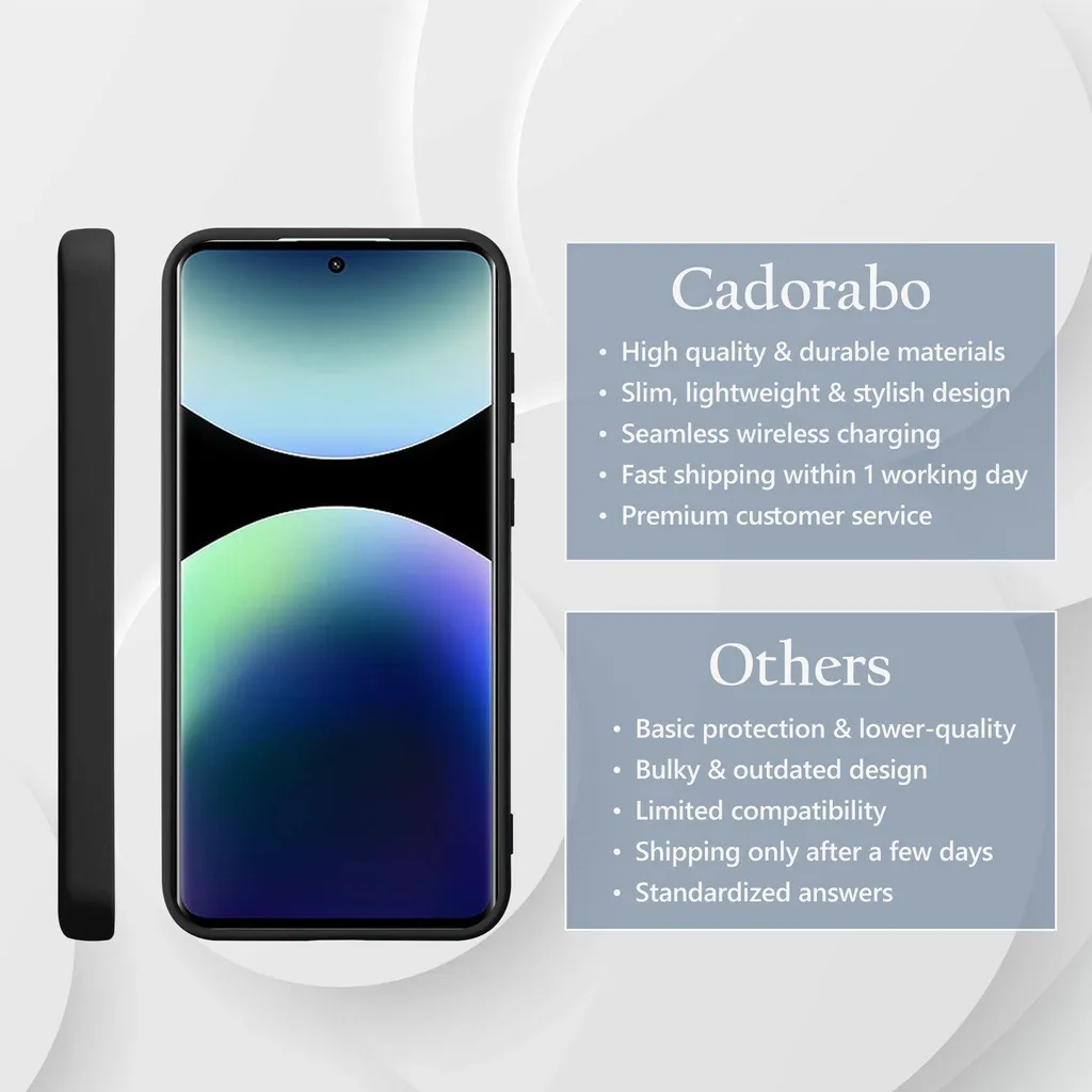 Cadorabo Custodia per Xiaomi Redmi Note 14 Pro Plus 5G Custodia in silicone per telefoni cellulari Custodia in silicone liquido, custodia protettiva resistente ai graffi e agli urti per Xiaomi Redmi Note 14 Pro Plus 5G - 3