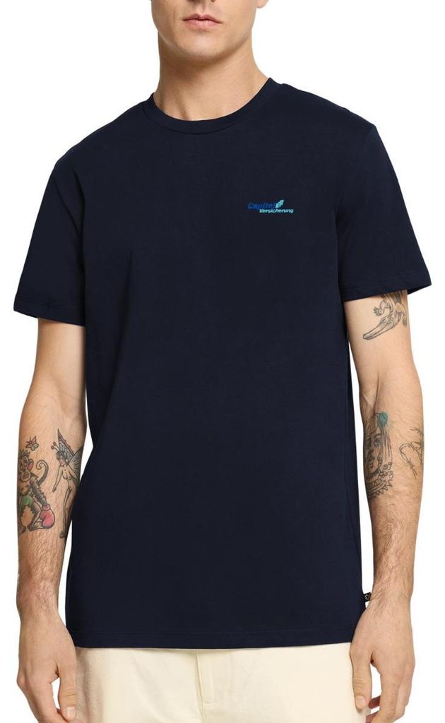 Spreadshirt Stromberg Gesticktes Logo Der Capitol Versicherung Männer Premium T-Shirt, L, Navy