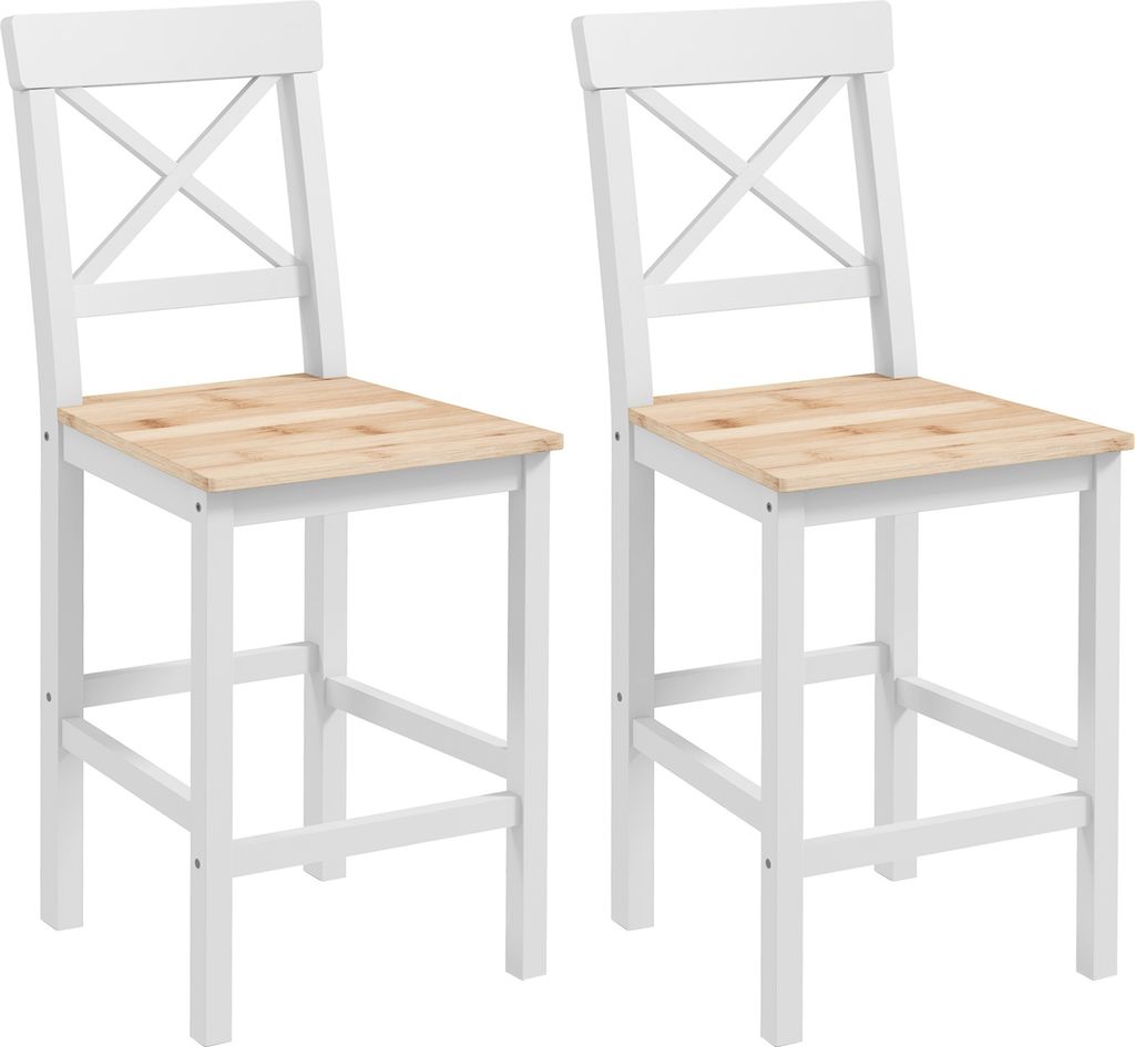 HOMCOM 2er-Set Barhocker, Sitzhöhe 60,2 cm, Küchenhocker Produktbild 