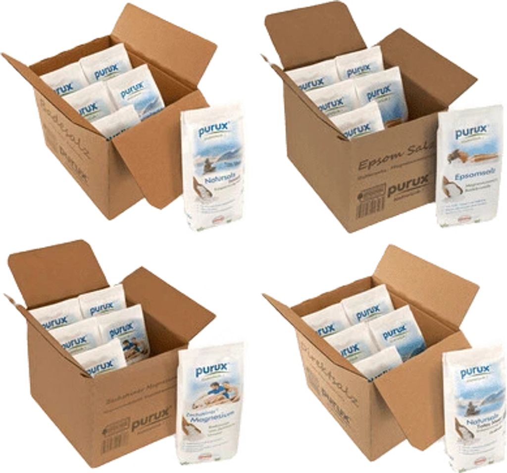 Badesalz Bundle 4 verschiedene Badesalze 19,8kg Paket Produktbild 