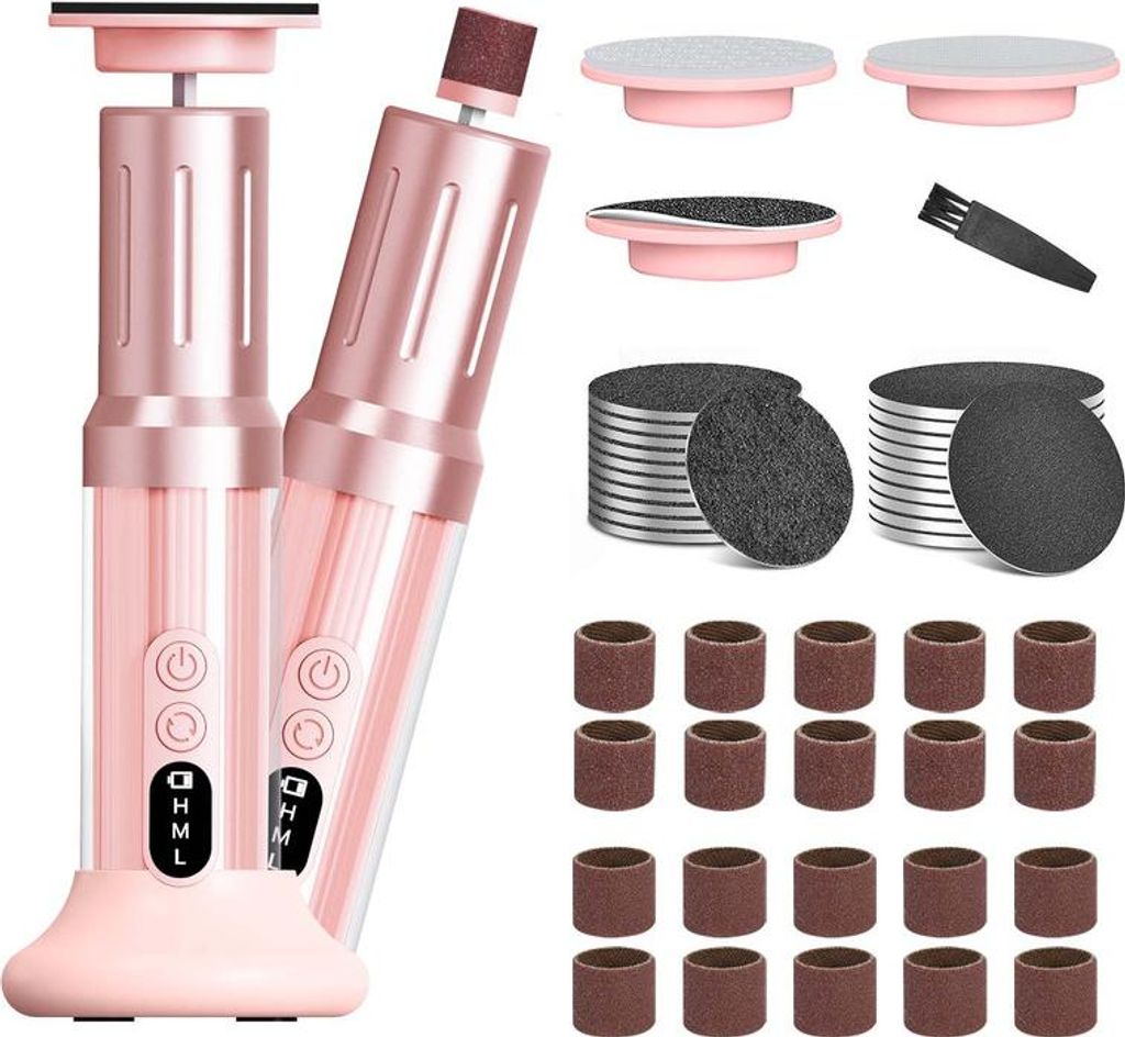 （Rosa）Extracteur de callosités électrique 3 en 1 avec Image du produit 