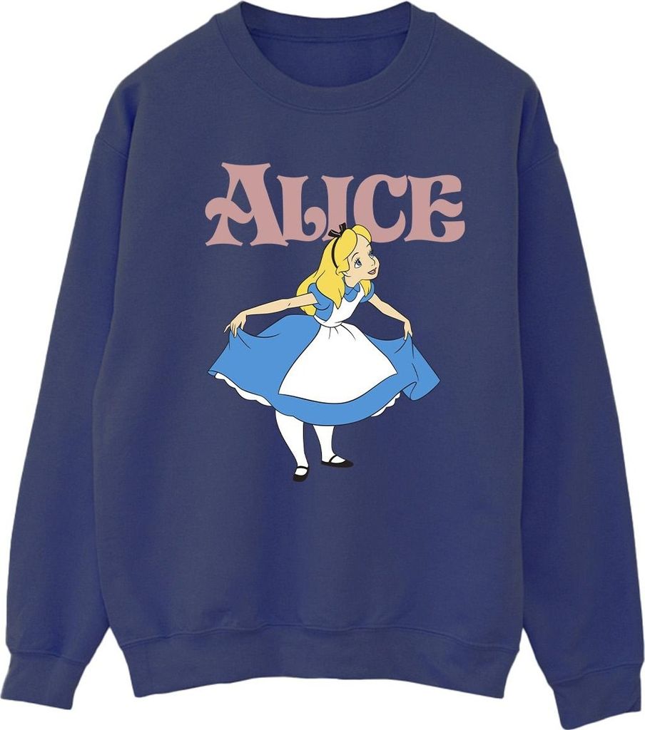 Disney - "Alice In Wonderland Take A Bow" Sweatshirt für Damen BI5609 (M) (Marineblau)