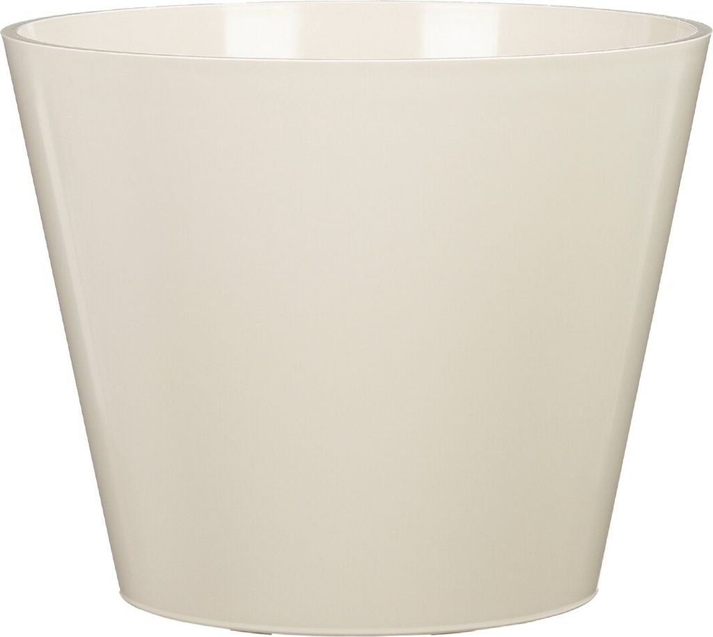 Scheurich Purista 30, Blumentopf/Pflanzkübel, rund, aus Kunststoff Farbe: Avorio, 30 cm Durchmesser, 24,2 cm hoch, 10 l Vol.