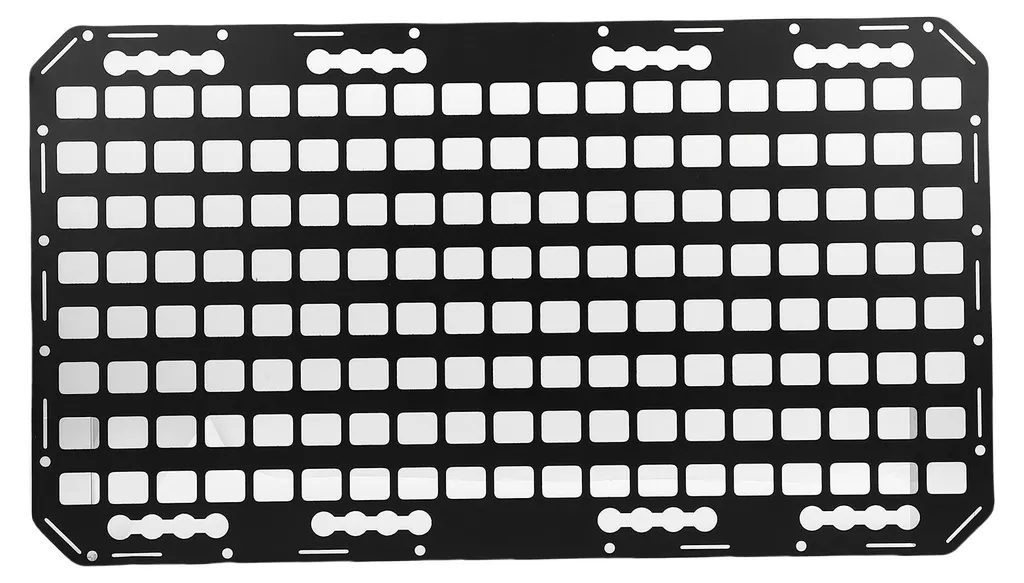 Grille de rangement MOLLE pour aménagement de camping-car et van 4x4