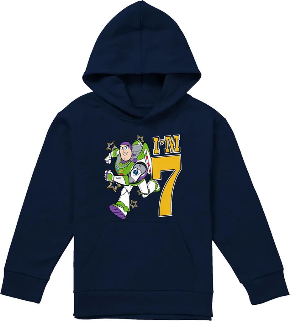 Toy Story - "I'm 7" Kapuzenpullover für Kinder, Geburtstag TV22841 (116) (Marine)