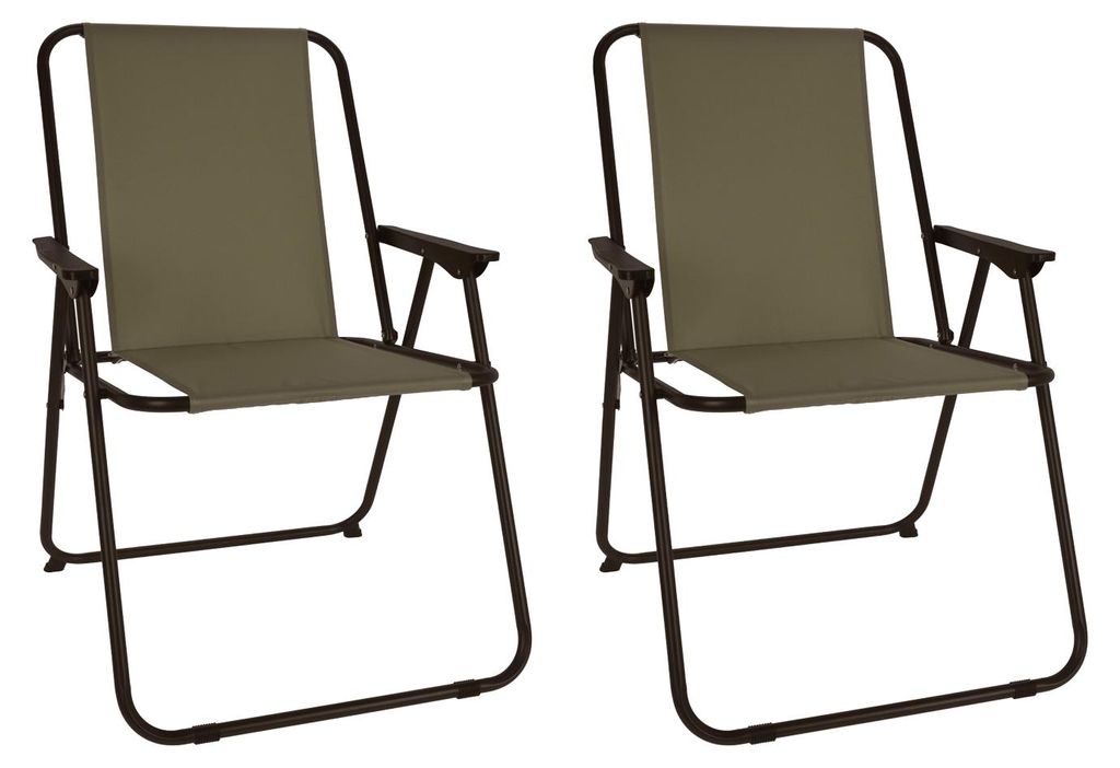 2 pièces Chaise de camping Chaise pliante Tissu Oxfort Image du produit 