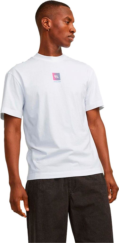 Jack & Jones Beech Logo Kurzarm-t-shirt Weiß S Mann Weiß S