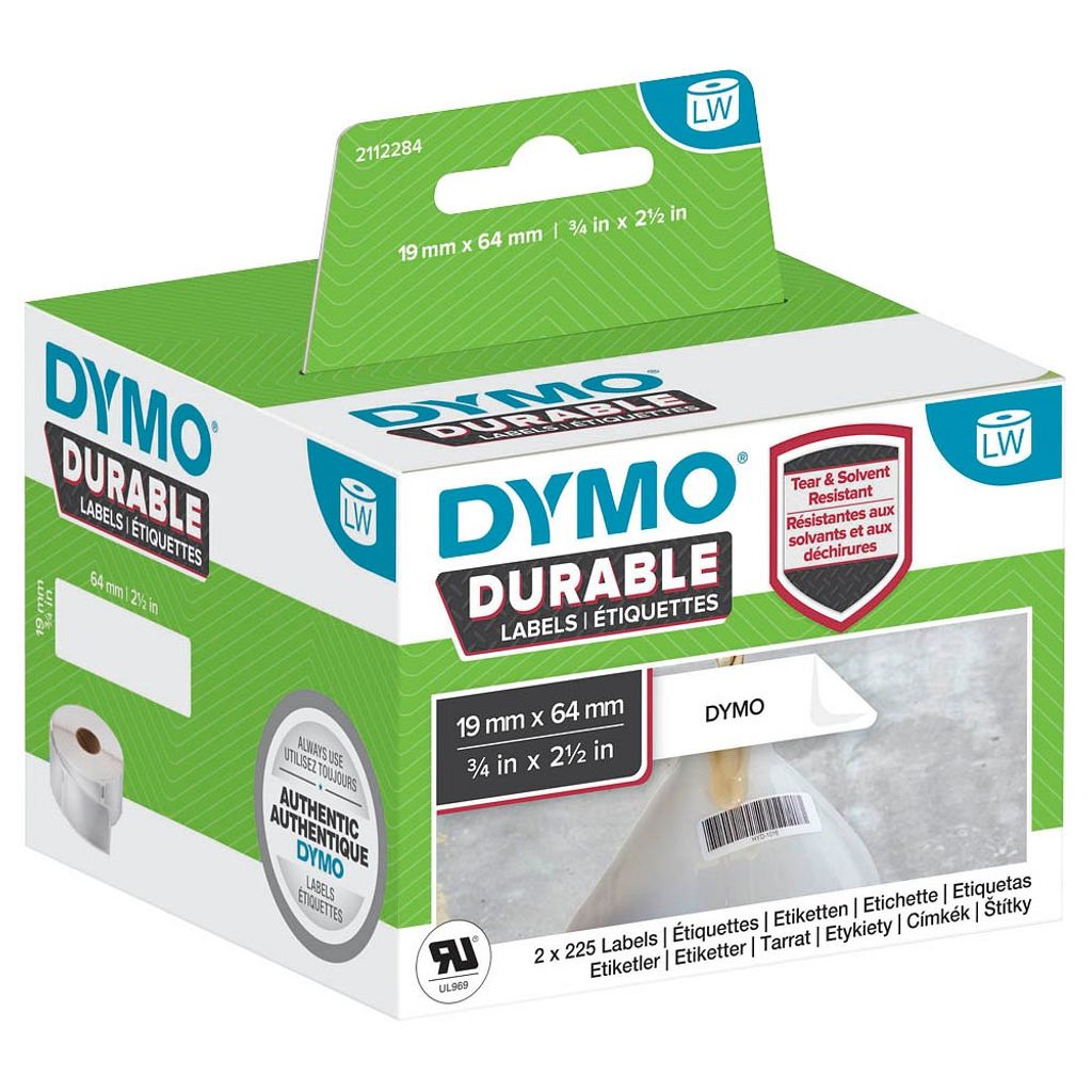 Plastové etikety Dymo LW 19 x 64 mm 2x 450 ks. Obrázek produktu 