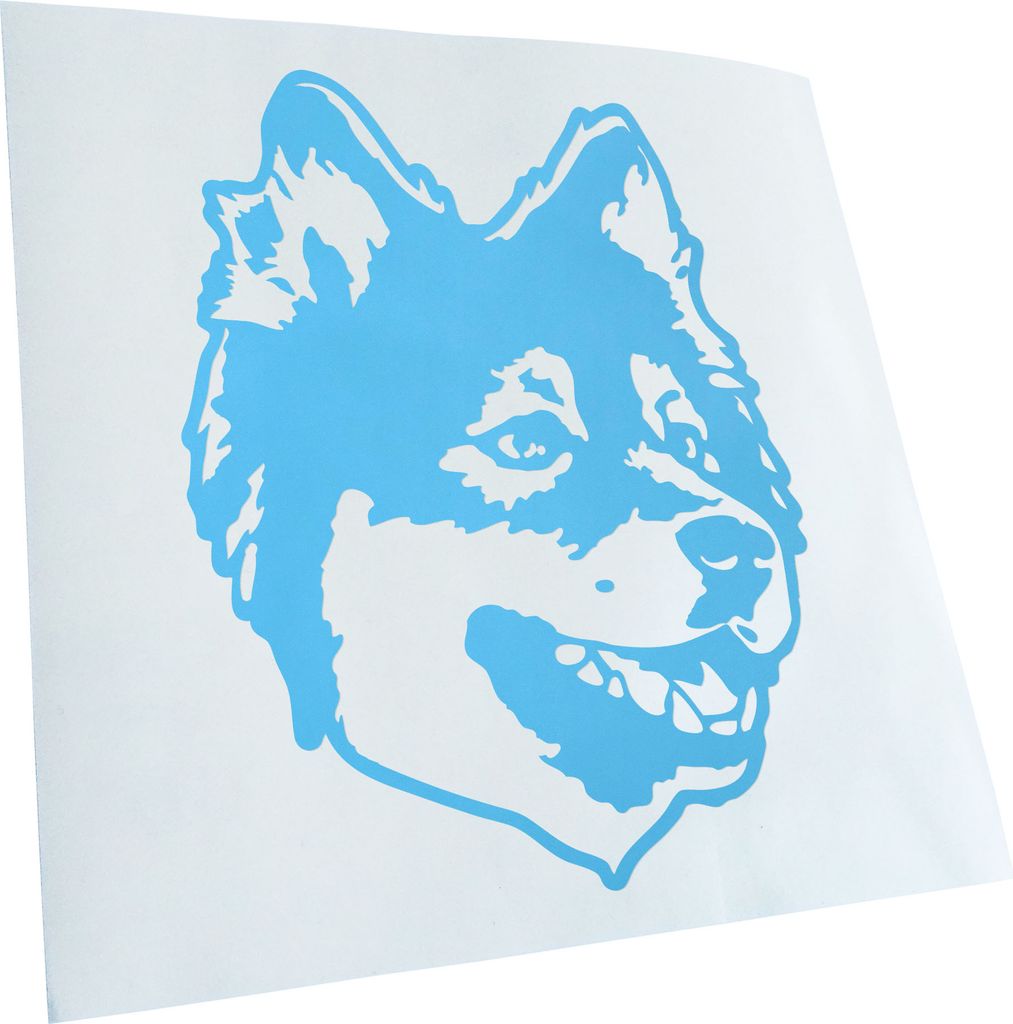 Kiwistar - Autoaufkleber - Finnish lapphund Hund - Lichtblau - 50x38cm - Aufkleber für Auto, Laptop, Fahrrad, LKW, Motorrad mehrfarbig JDM Decal R...