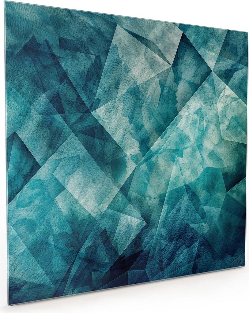Küchenrückwand Spritzschutz Glas mit Motiv Abstrakte Geometrie 40 x 40 cm