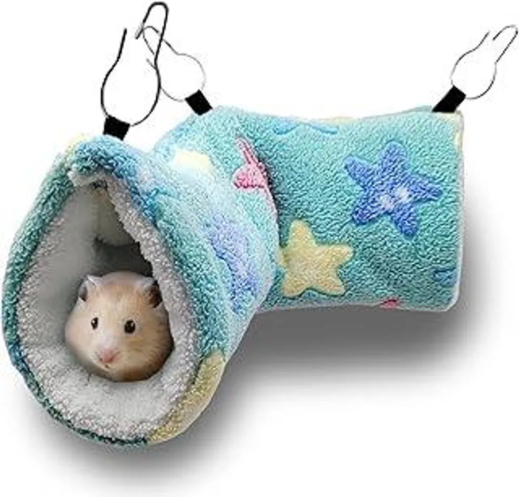 Letto a Tunnel per Piccoli Animali - Accessorio Gabbia Verde Notte