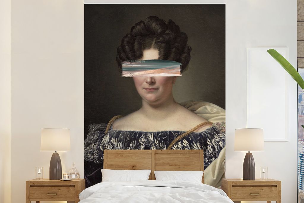 MuchoWow Fototapete für Wohnzimmer oder Schlafzimmer Wandtapete Vinyl Motivtapete Johanna Henriette Engelen - Dubois Drahonet - Pastell - 155x24...