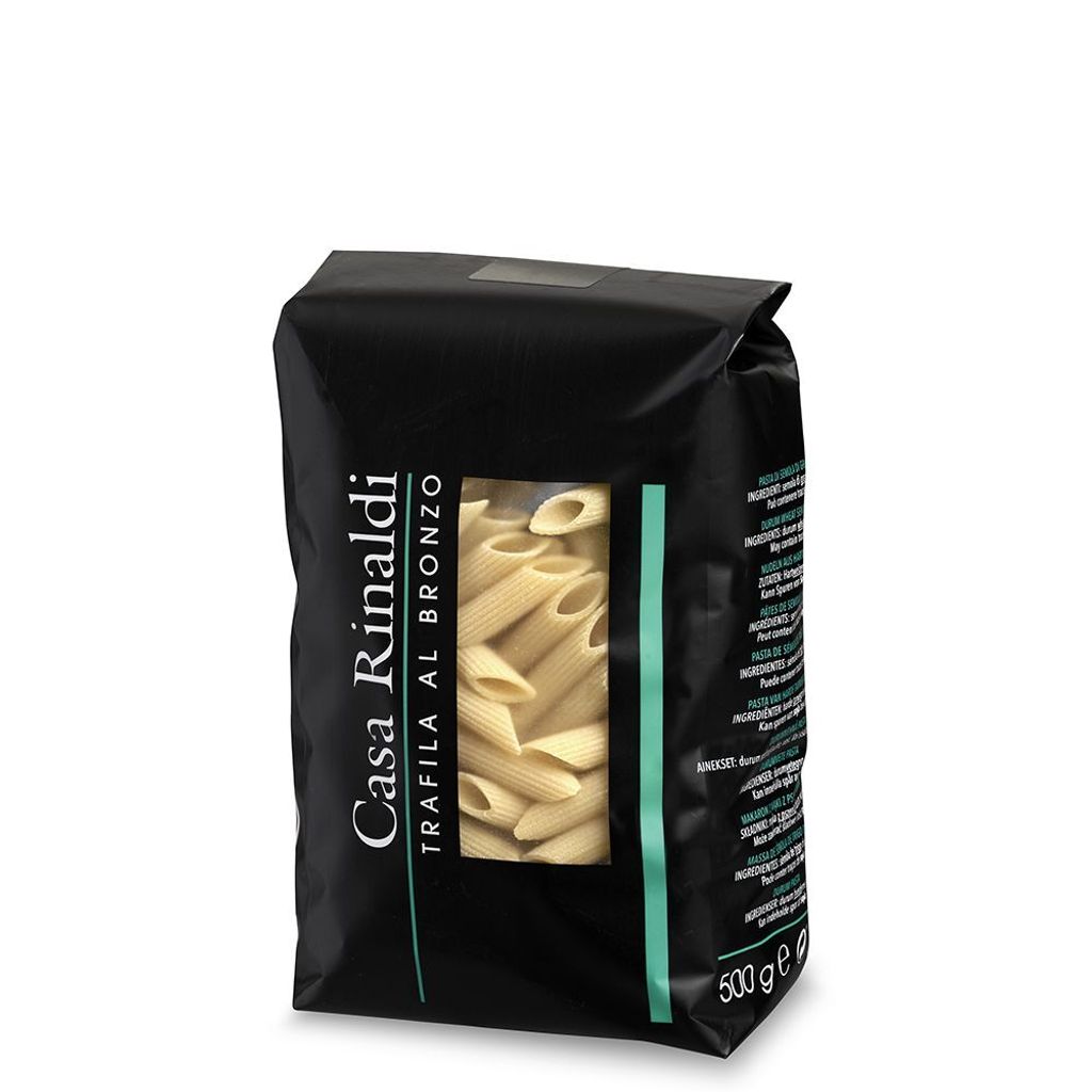 Casa Rinaldi Penne Rigate Pasta im Bronzeverfahren hergestellt 500g