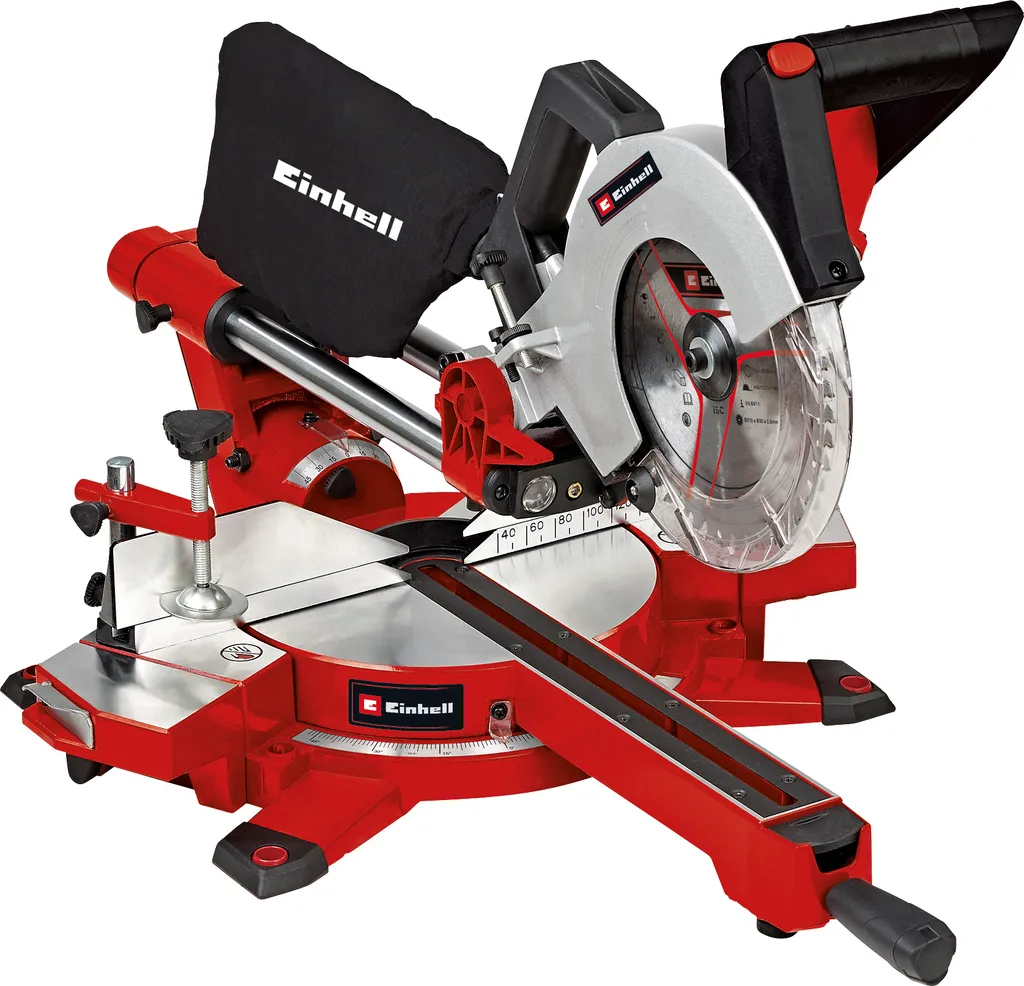 Scie radiale Einhell TE-SM 2131 Dual pour découpe précise du bois 210mm