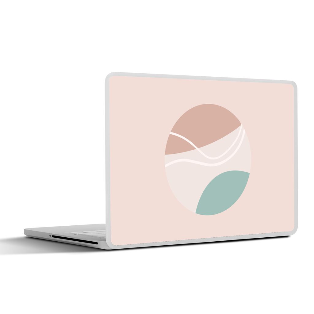 MuchoWow Laptop Aufkleber Sticker Cover Sommer - Tennisball - Rosa - Blau 31x22.5 cm - Laptop-Deko