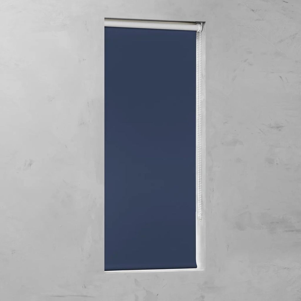 Cocoon Rollo Verdunklungsrollo Fensterrollo ohne Bohren dunkelblau 120 x 190 cm