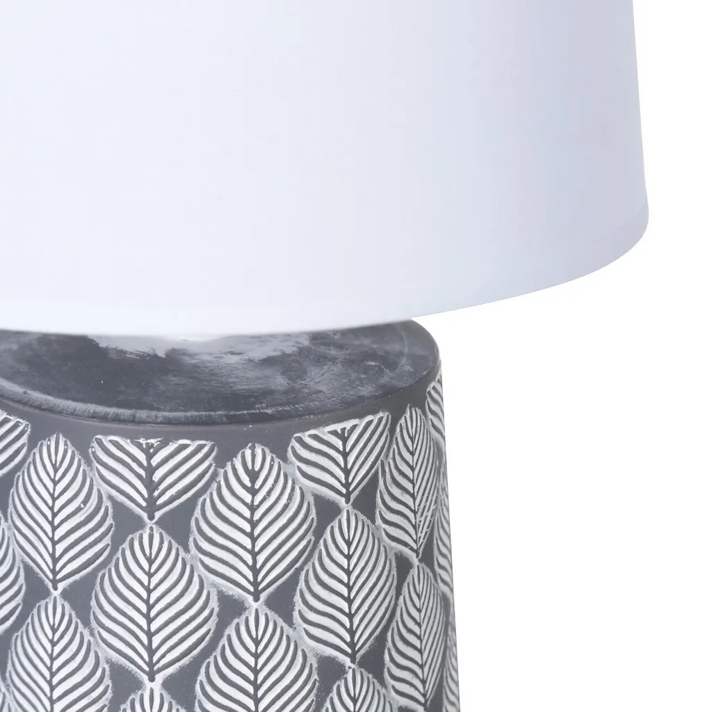 Lampe de bureau base céramique et abat-jour chic pour intérieur rétro - 4