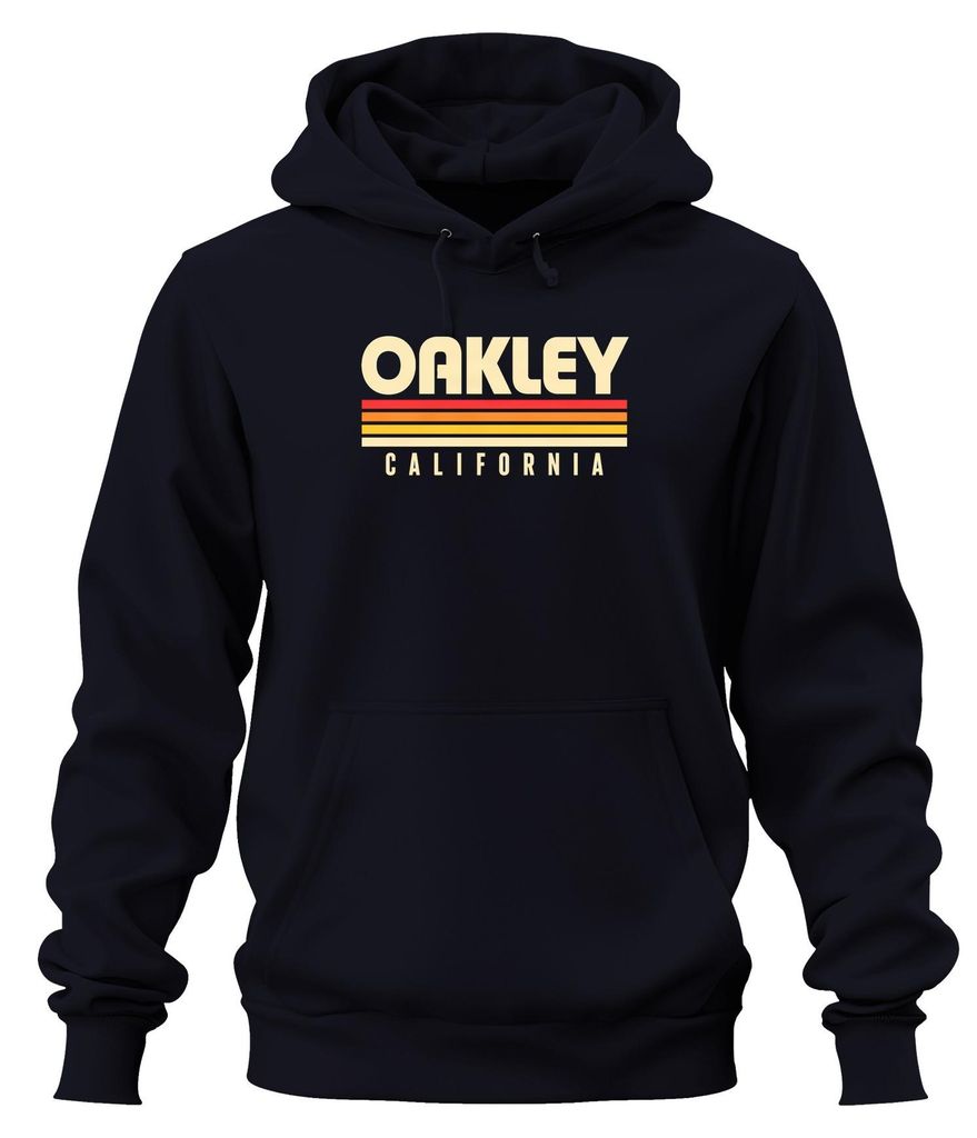 Oakley California Vintage Retro Sunset Stripes Hoodie, Productafbeelding 