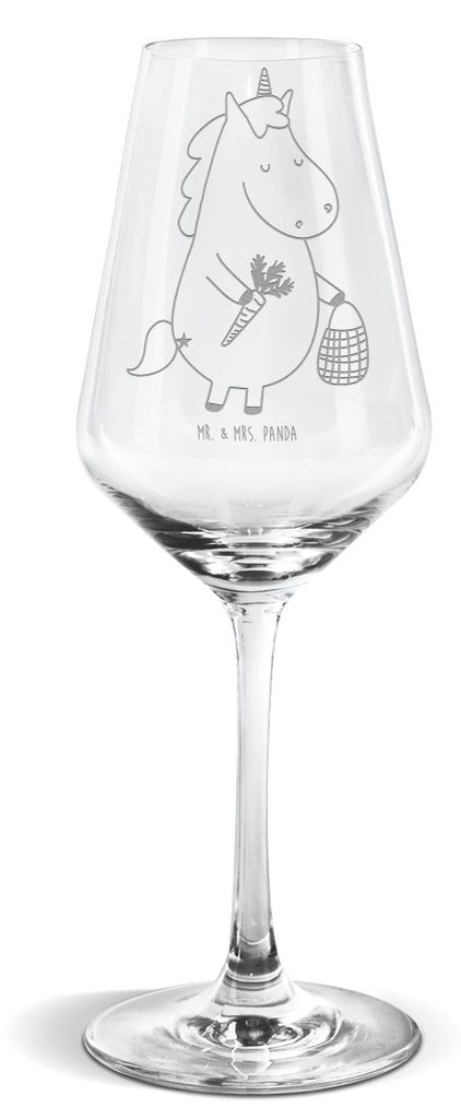 Mr. & Mrs. Panda Weinglas Einhorn Vegan - Transparent - Geschenk, Veganismus, Rohkost, Unicorn, Für Weißwein, Veganer, Weißweinkelch, Gesund Leb...