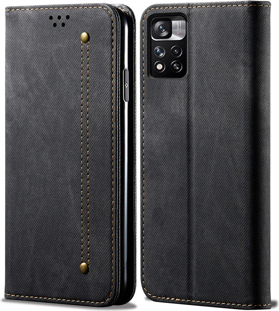 Qichenlu Custodia In Vera Pelle Con RFID Per Xiaomi Redmi Note 13 Pro Plus 5G – Portafoglio Con Supporto E Magnete, Nero - 2