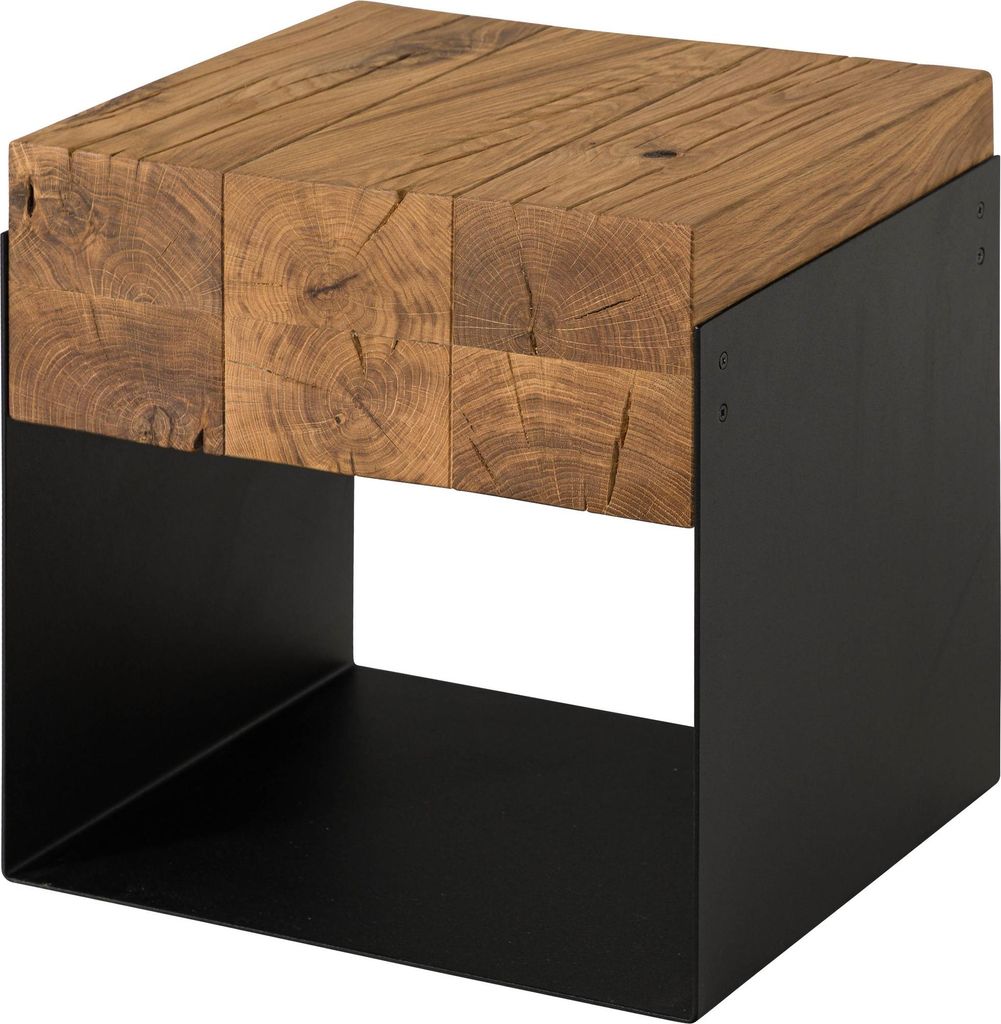 MASSIVMOEBEL24 Couchtisch Eiche 40x35x40 natur geölt LOUNGE COLLECTION #05