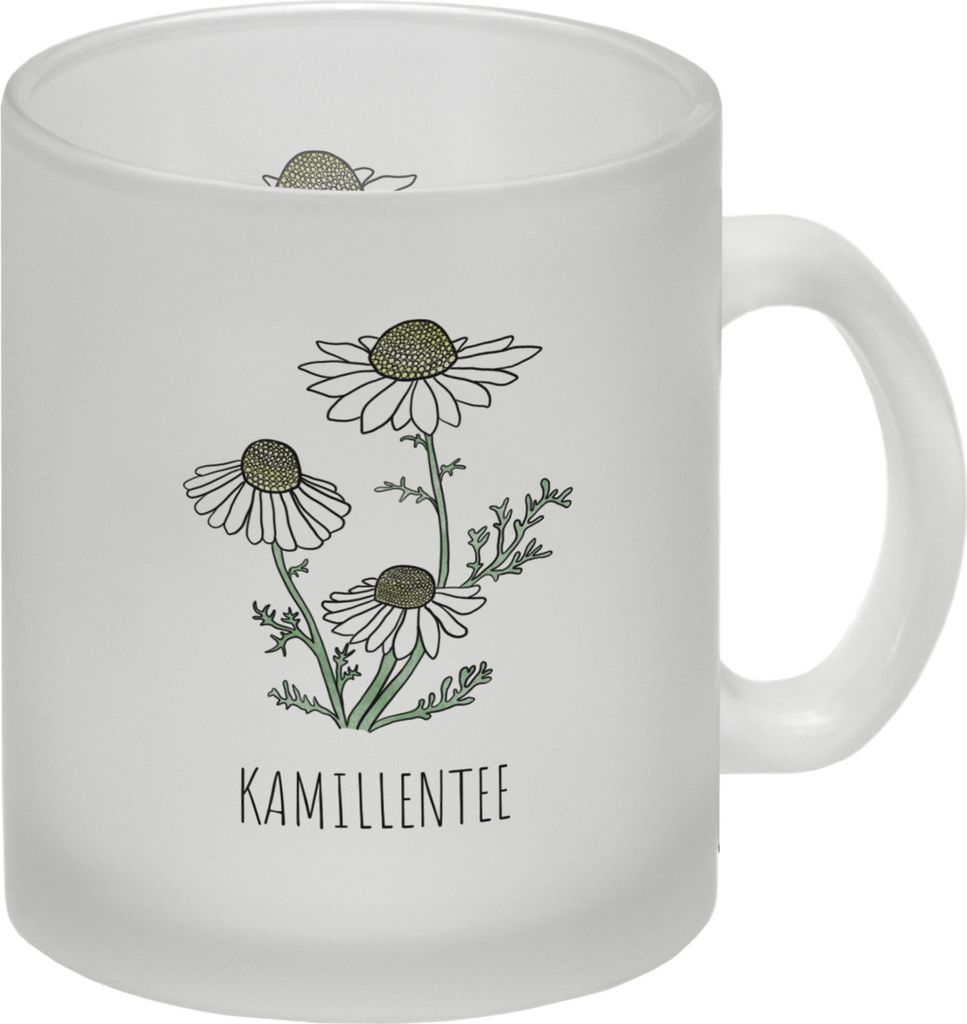 Kamillentee Teetasse mit Kamillenblüte für Teetrinker