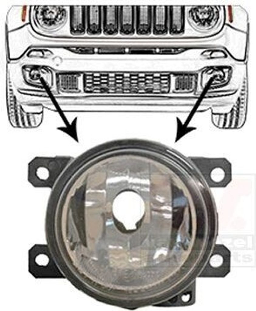 VAN WEZEL 2126999 H11 Nebelscheinwerfer Dunkel Links Rechts für JEEP Renegade SUV (BU, B1) Nebelleuchte