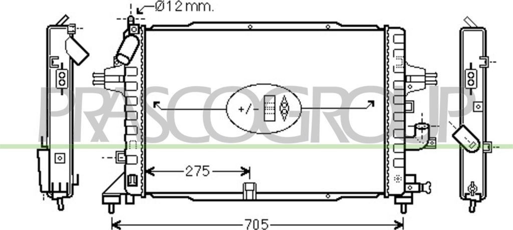 PRASCO OP410R003 Kühler Wasserkühler Motorkühler für OPEL ZAFIRA B (A05) Astra H Caravan (A04) Astra H Schrägheck (A04) Astra H GTC (A04)