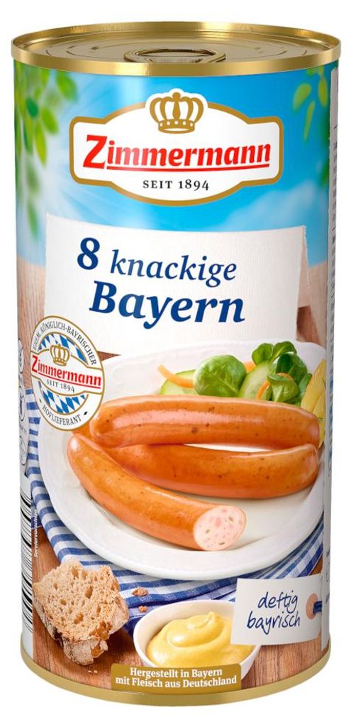 Zimmermann saucisses au jambon de Bavière croquantes 8 pcs Image du produit 