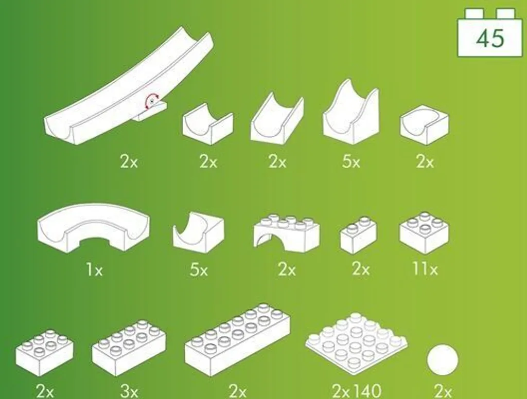 Circuit à billes avec bascule : Extension de 45 éléments de montage