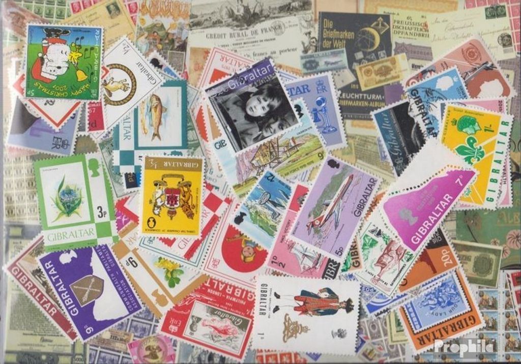 Briefmarken Gibraltar 300 verschiedene Marken