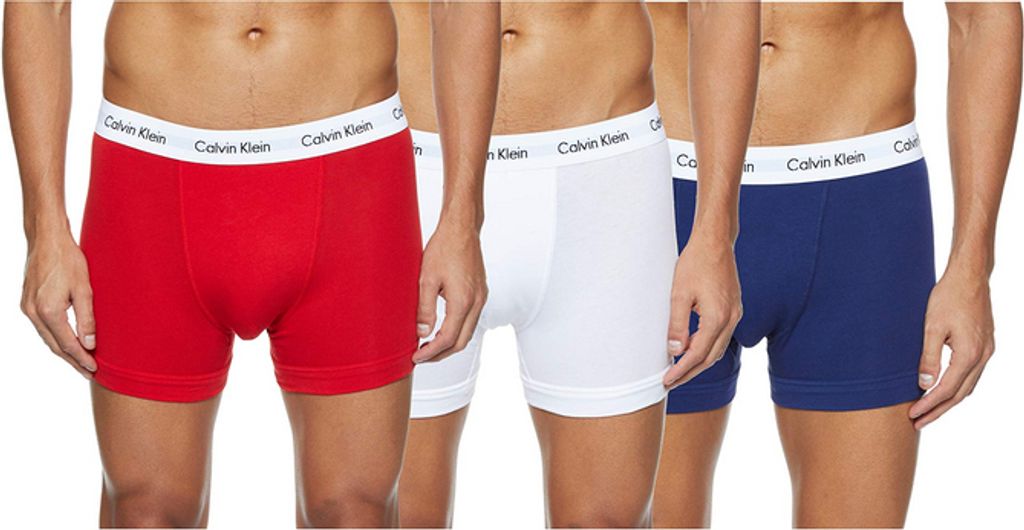CALVIN KLEIN Herren-Boxershorts, Stretch-Baumwolle, sichtbarer Gummibund, Logo, Artikelnummer U2662G, size L / IN 36-38 / cm.91-97, Cotone 95%,Elas...