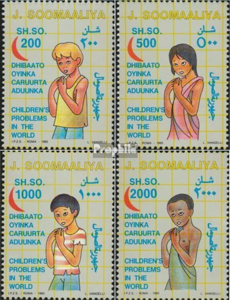 Briefmarken Somalia 1993 Mi 476-479 (kompl.Ausg.) postfrisch Schutz des Kindes
