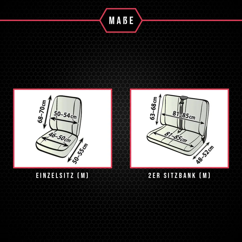 Coprisedili Universali VW T5 2003-2015 | Nero Elegante 6 Posti - 8