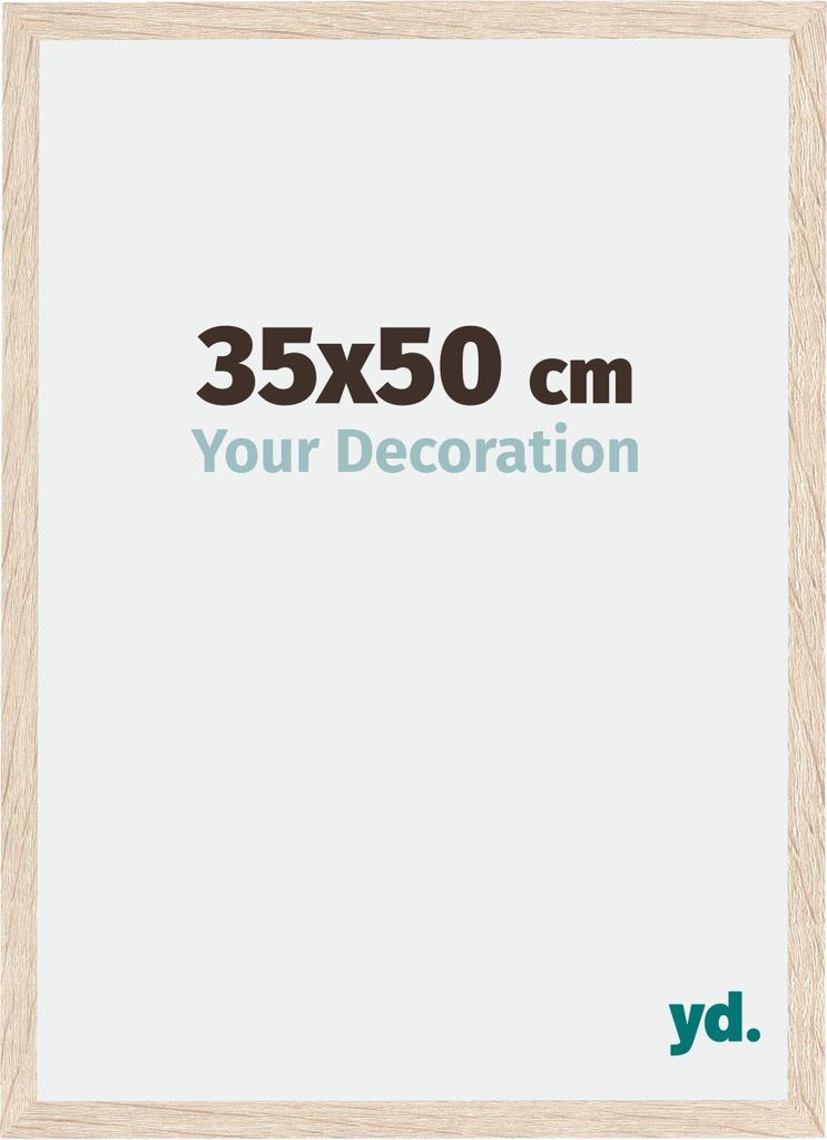 A product image showing a picture frame with text and a logo.