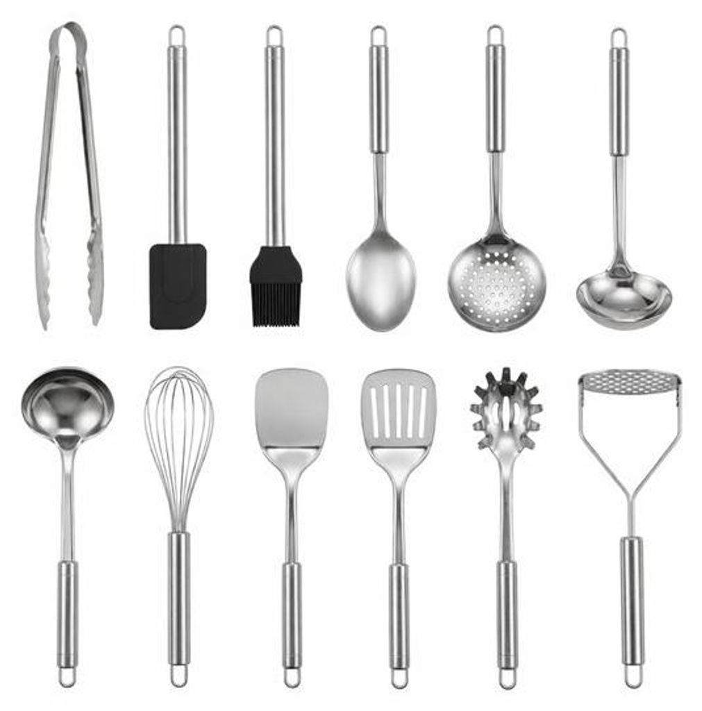 Set di utensili da cucina JustValue in acciaio Immagine del prodotto 
