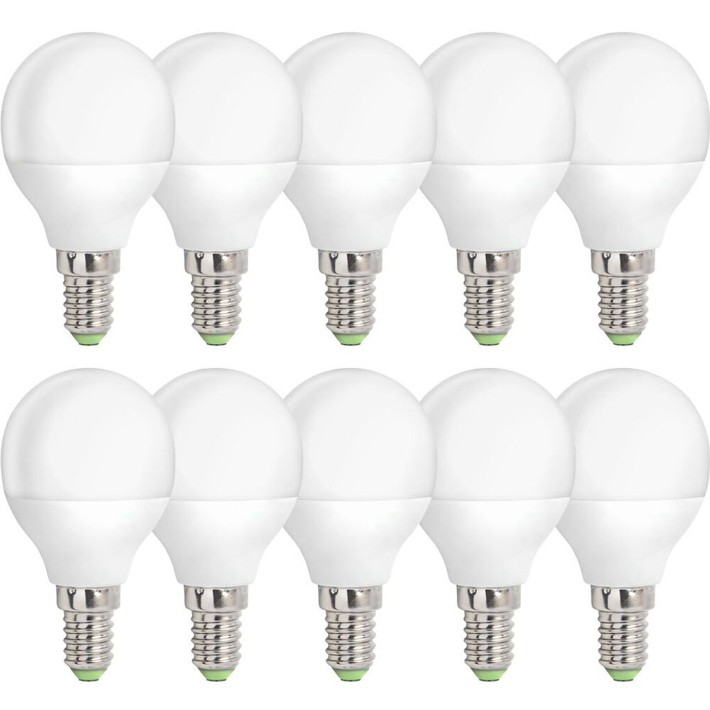 10 x LED Leuchtmittel Tropfen 6W = 40W E14 matt Kugel 160° Produktbild 