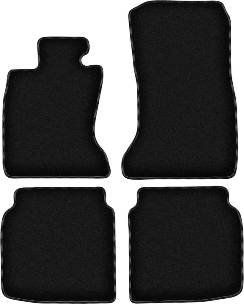 Wielganizator Velours-Autoteppiche – passend für BMW 7 F02 (Limousine, Bj. 2008-2015) – schwarz, passgenau, mit Befestigungen set 4 Stk.
