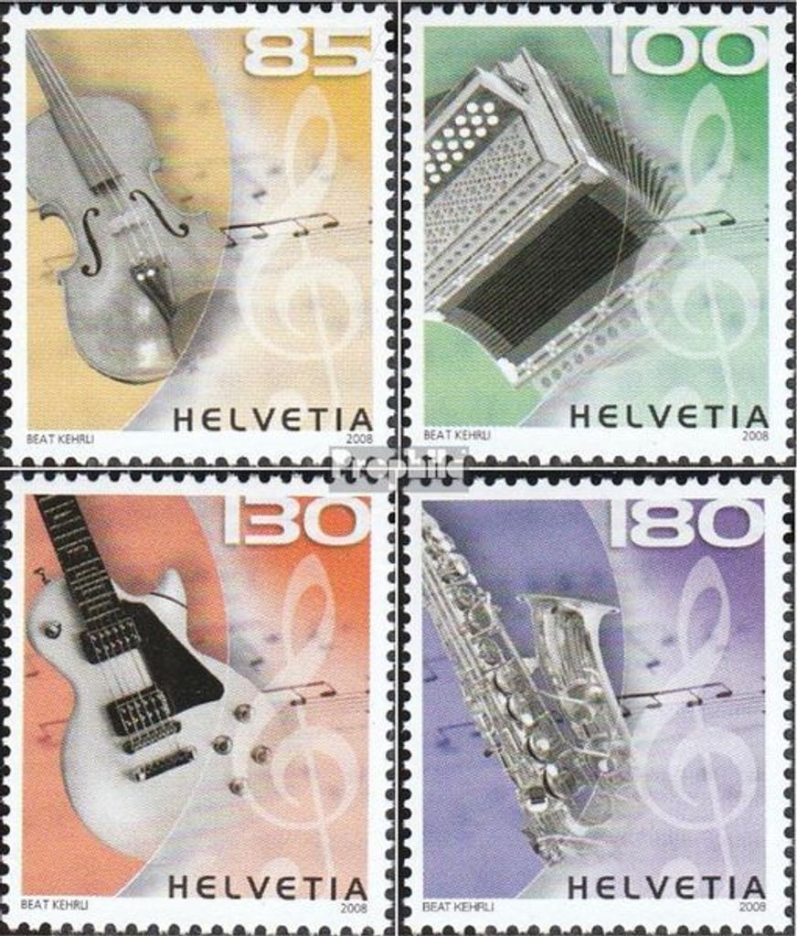 Briefmarken Schweiz 2008 Mi 2051-2054 (kompl.Ausg.) gestempelt Musik