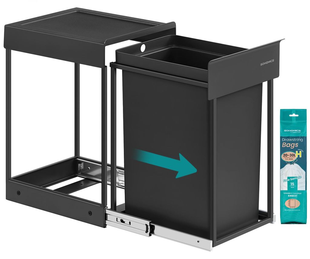 SONGMICS Mülleimer Küche, für Unterschrank, 1 x 20 L, Produktbild 