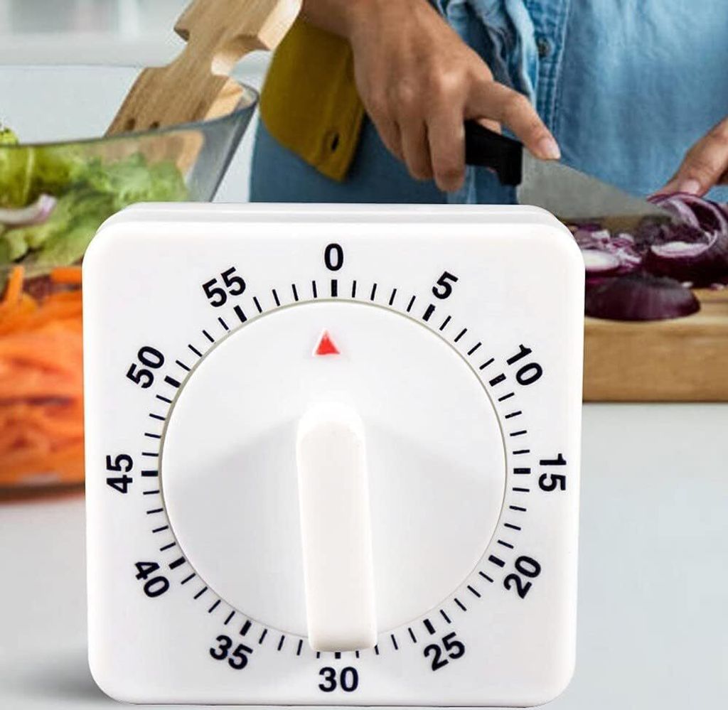 Mechanischer 60 Minuten Mechanisch Küchenuhr Eieruhr Küchentimer Kurzzeitmesser Küchenwecker Alarm Haushalt Küche Kochen Backen Sport Büro Tim...