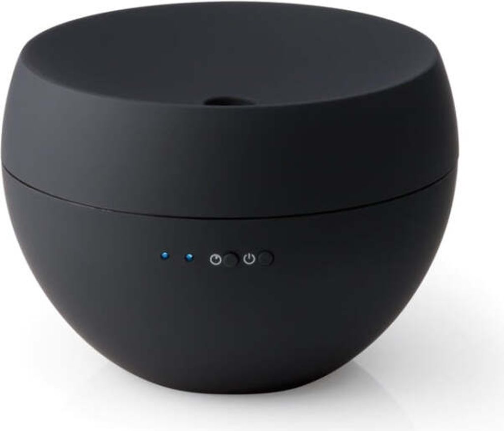 A black aroma diffuser is shown against a white background.