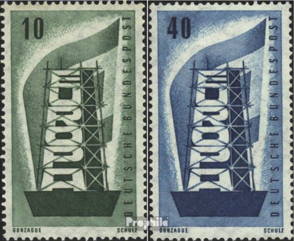 Briefmarken BRD (BR.Deutschland) 1956 Mi 241-242 (kompl.Ausg.) gestempelt Europa
