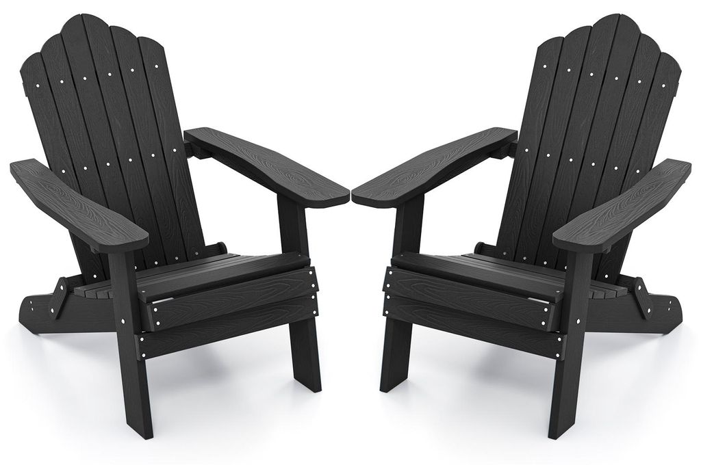 COSTWAY, lot de 2 chaises Adirondack pliantes, en Image du produit 