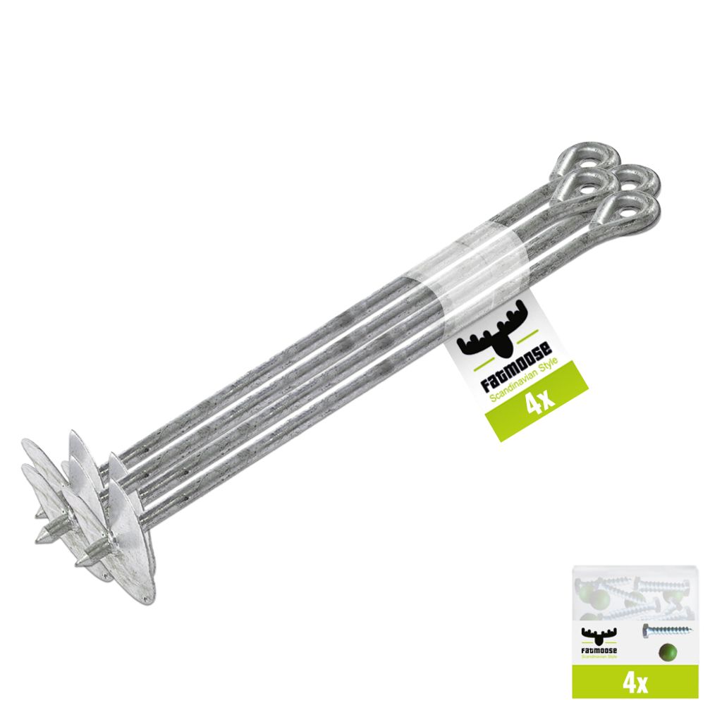 WICKEY zemní kotvy sada zemních kotev Wickey QuickLock 4 ks Obrázek produktu 