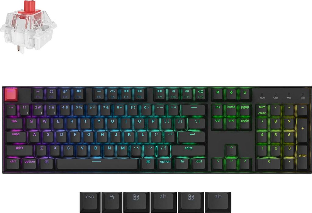 Keychron K10 QMK V2, Verkabelt & Kabellos, USB + RF Produktbild 