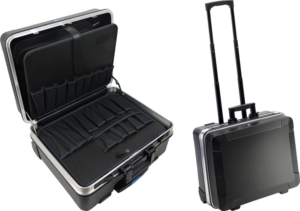 Werkzeug-Trolley ABS Hart-Schalenkoffer - Größe 36L mit 2 Werkzeugpaletten - leer - FAMEX 600-L