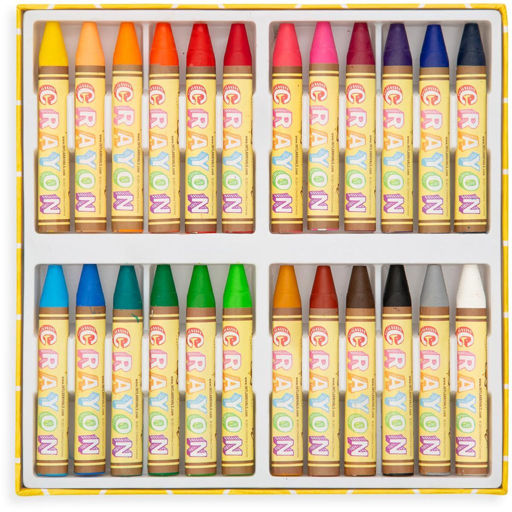 Ooly Bienenwachs-Malstifte - Set mit 24 Farben - dreieckig und weich
