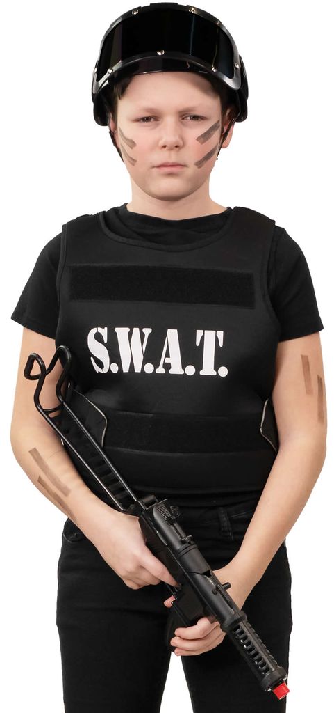 SWAT Weste S.W.A.T. Spezialeinheit Kinder Karneval Fasching Kostüm 140/152